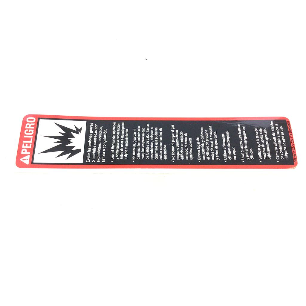 PT-W1122-S | ENVIROGARD DANGER DECAL (SPANISH)