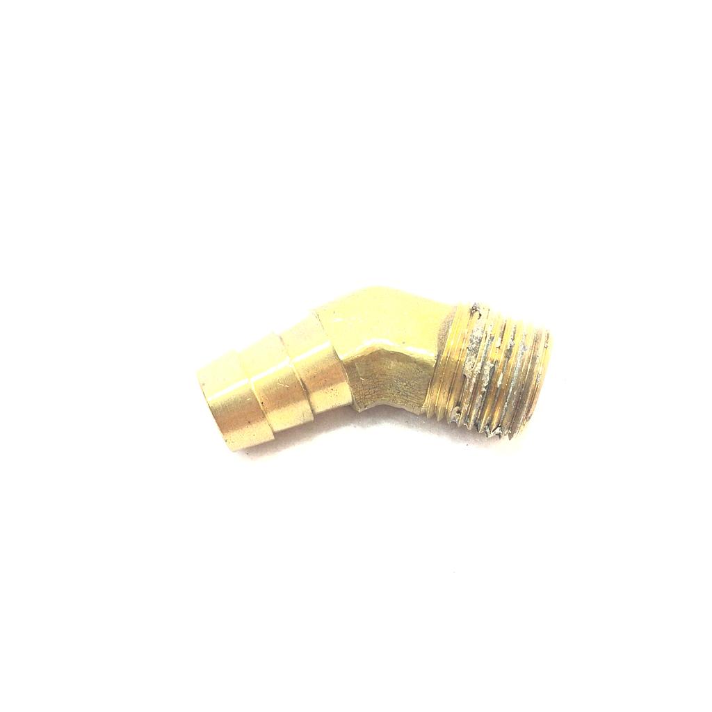 PT-F68711 | 45 Deg Elbow - 1/2 Barb x 3/8 MNPT Brass